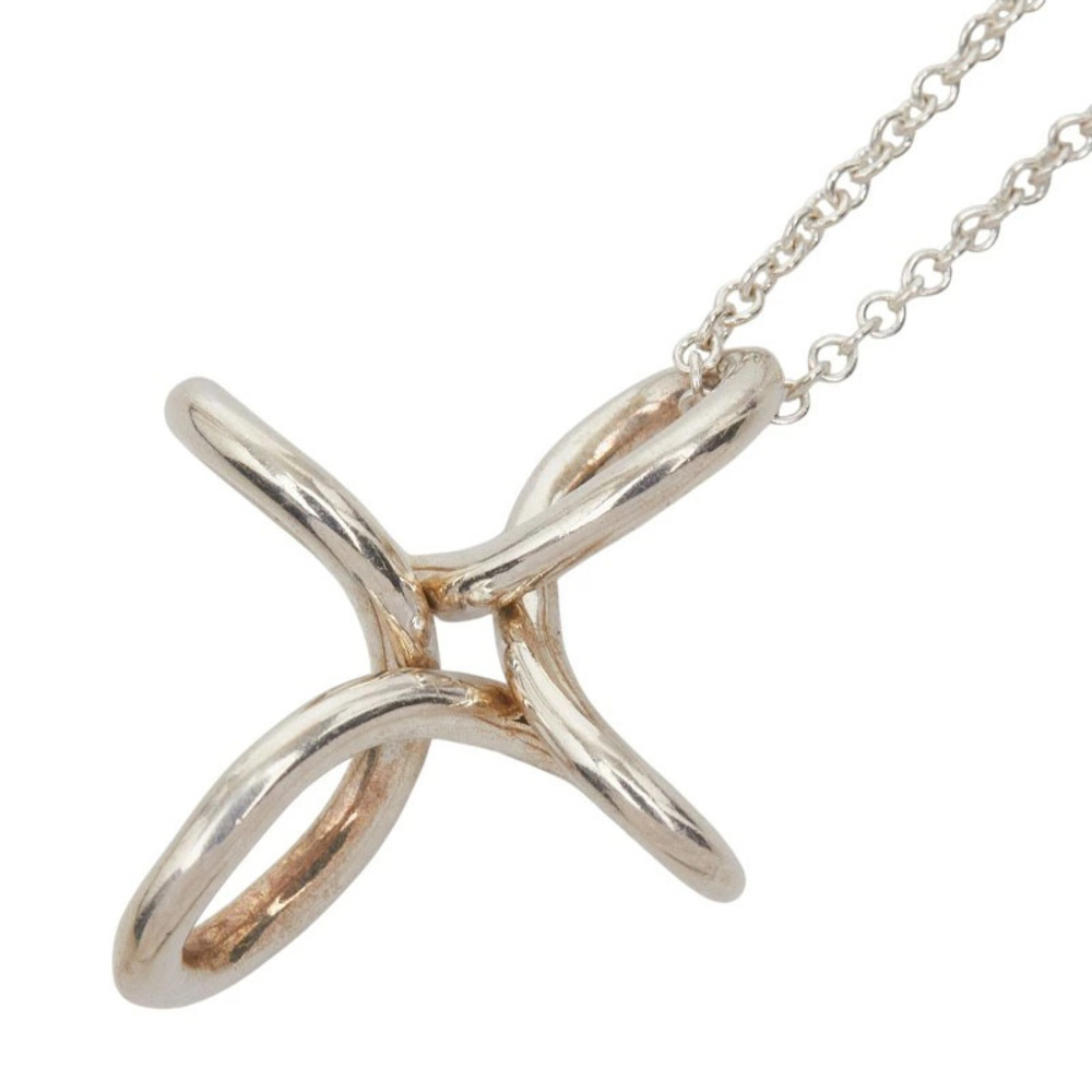 Tiffany Co Infinity Cross Elsa Peretti Necklace Silver TIFFANYCo